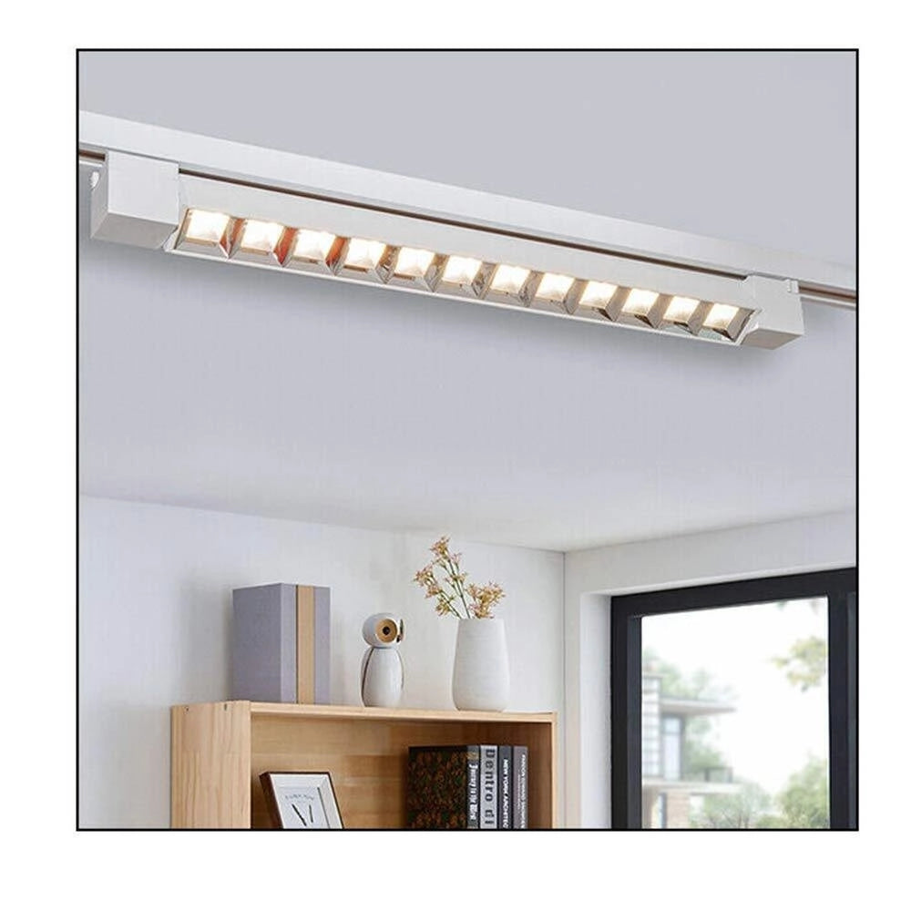 Trade Shop - Faretto Orientabile Binario 26 W 12led Bianco Nero Luce 3000k 6500k 4000k Pst-47 -