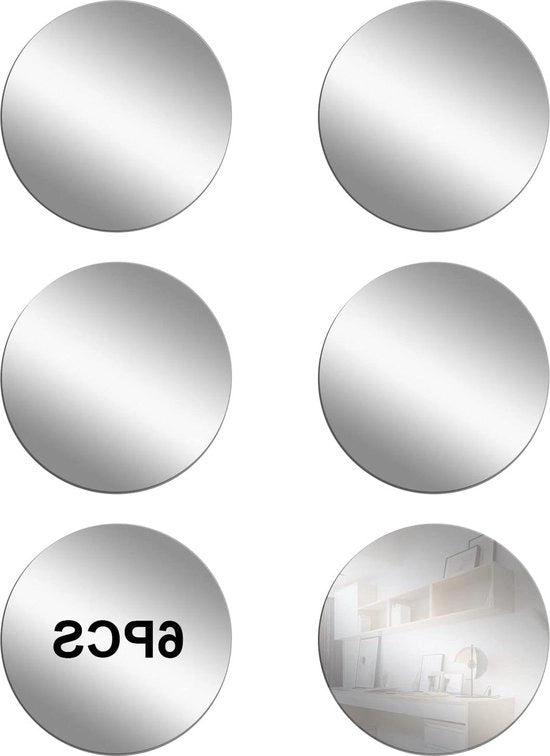 Specchio adesivo rettangolare - specchio adesivo circolare - grandi specchi in plastica - specchi acrilici da 20 cm - specchio infrangibile - muro circolare adesivo specchio rettangolare