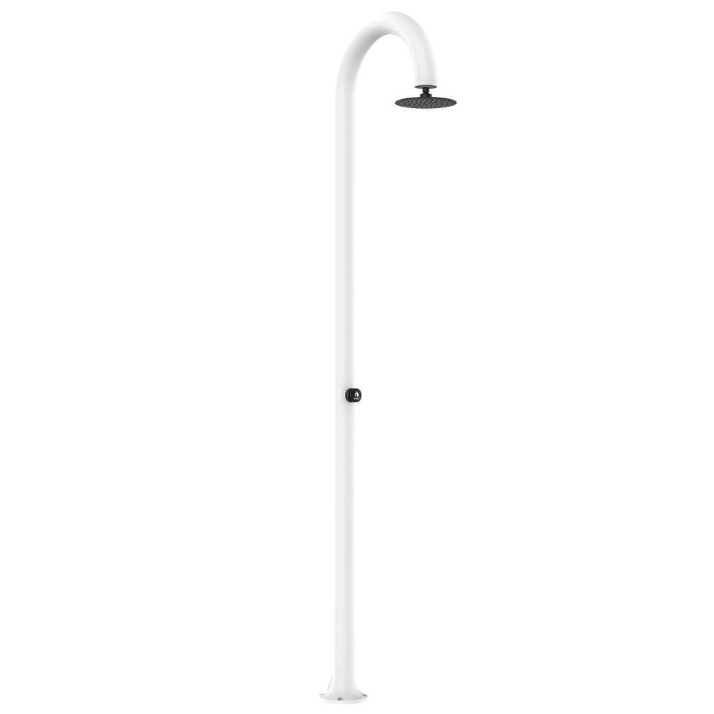 Doccia da Giardino ad Acqua Fredda in Alluminio con Timer Sined Luna Bianco