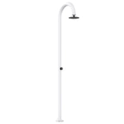 Doccia da Giardino ad Acqua Fredda in Alluminio con Timer Sined Luna Bianco