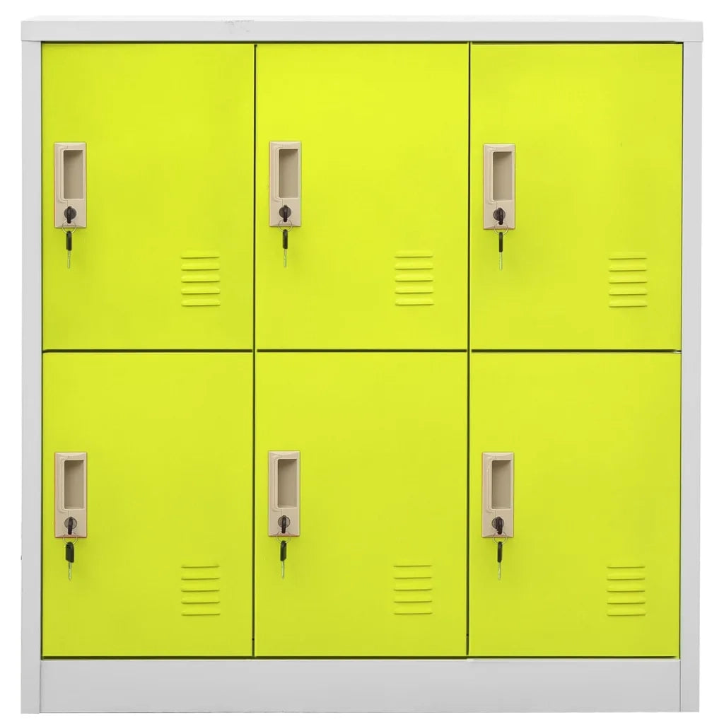 Armadietti Chiavi 2pz Grigio Chiaro Verde 90x45x92,5cm Acciaio 3095234
