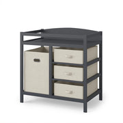 Vicco Fasciatoio Antracite 85 x 87 cm con cassetti in tessuto