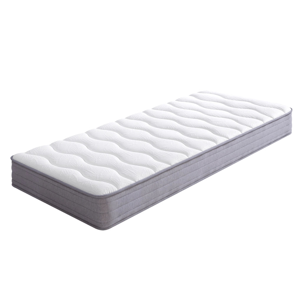 LETTO Imbottito 90x200 cm Grigio con LED, USB e materasso incluso