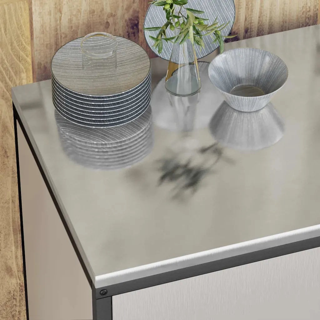 Stoccaggio in cucina con porta Argento 60 x 50 x 92 cm Acciaio