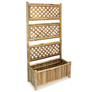 Letto Rialzato da Giardino-Fioriera da Giardino con Graticcio in Bamb¨´ 70 cm