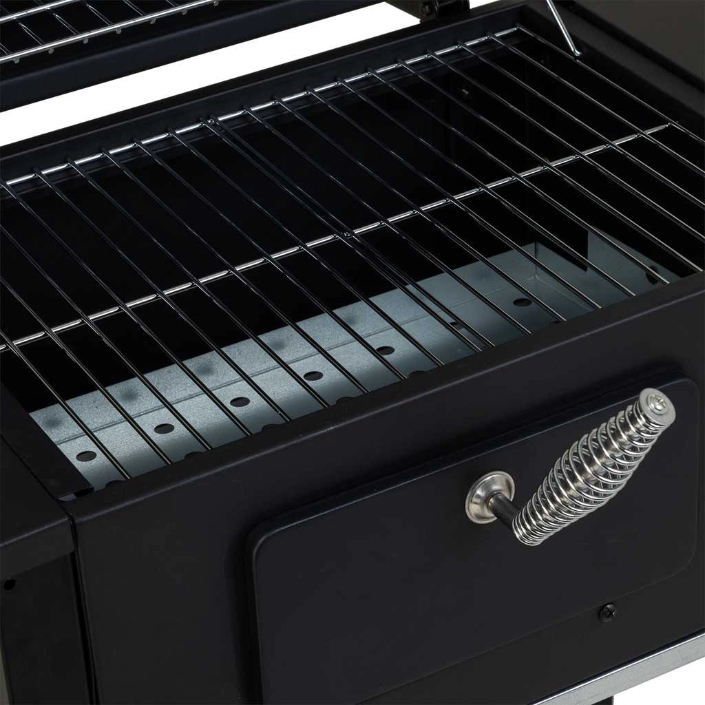 Carrello barbecue in metallo nero 98x48x96h cm