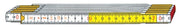 1pz doppio metro bianco/giallo "stabila" /717 10 aste da 16 mm cod:ferx.25459.s
