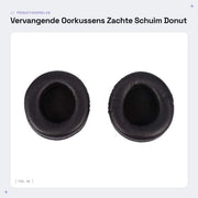 Orecchini di sostituzione in schiuma morbida a forma di donut - Nero - Orecchini per cuffie - Ideali per DJ - Compatibili con MDR-V700DJ V5...