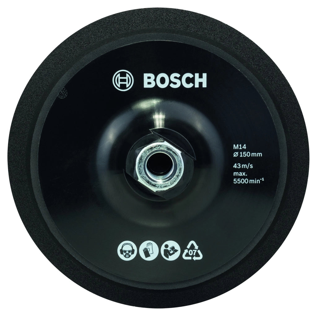 2608612027 - Platorello di supporto M14, diametro 150 mm, con sistema di fissaggio a strappo Diametro : 150 mm