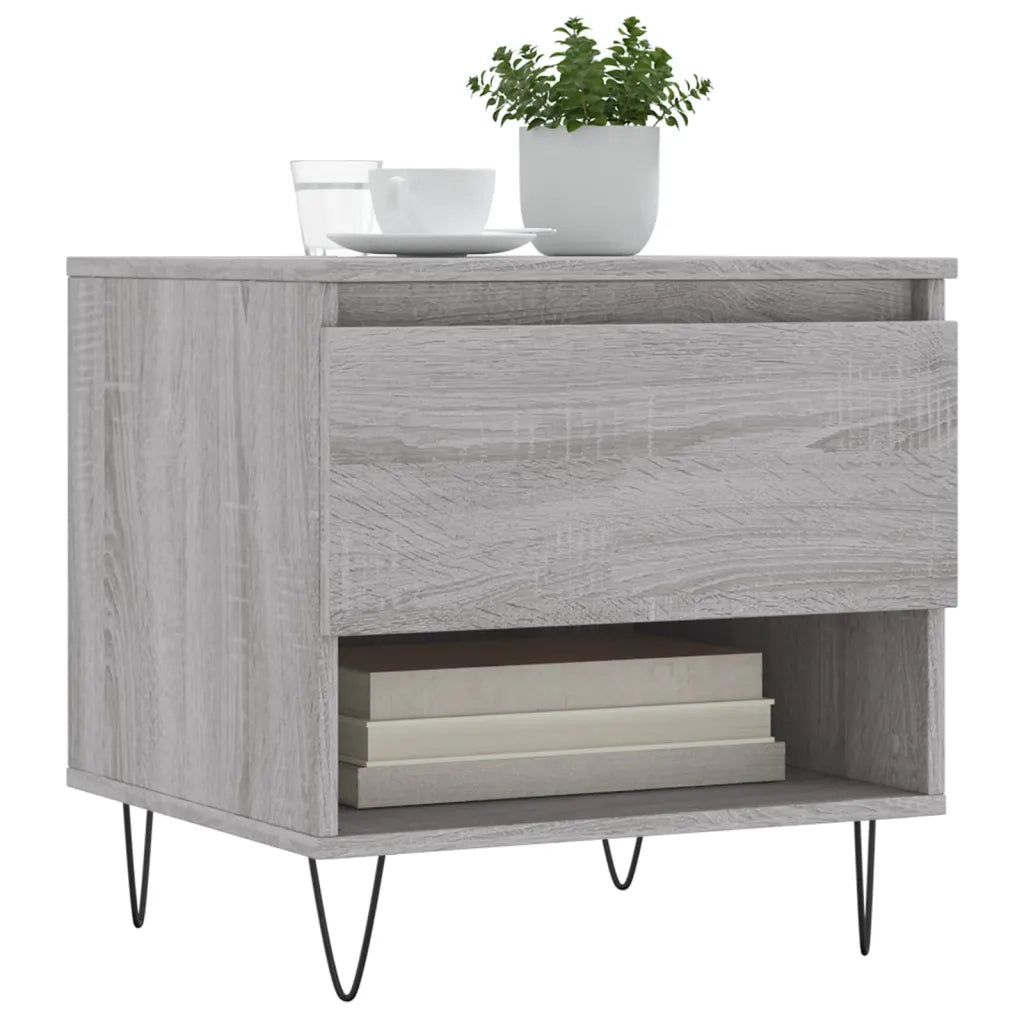 2 pz Tavolini salotto | Tavolino da caff¨¨ | Tavolino da Soggiorno Grigio Sonoma 50x46x50cm Legno Multistrato