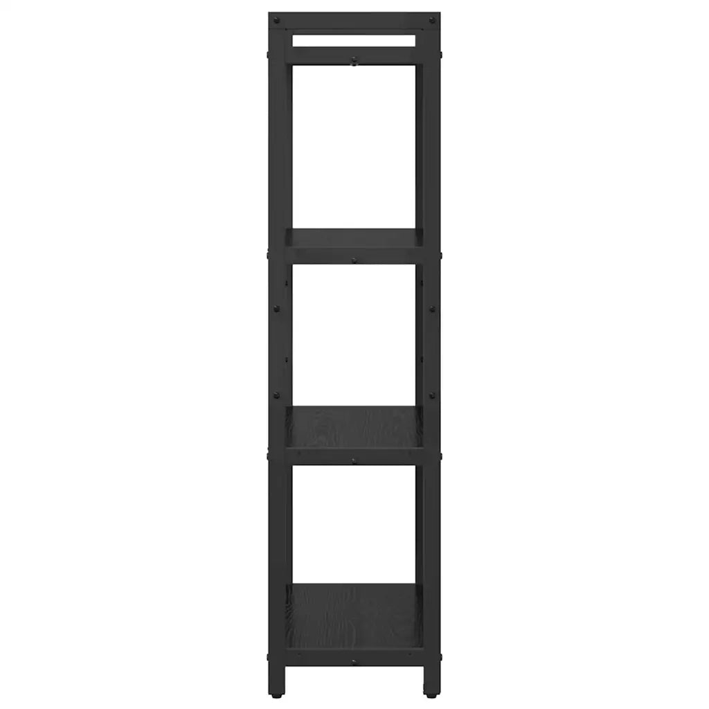 vidaXL Libreria Rovere nero 60 x 30 x 118 cm Legno multistrato