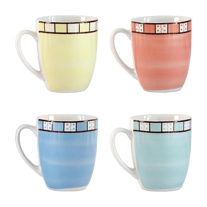 MA MAISON 1 TAZZA MUG 350 CC CON FANTASIA A MOSAICO IN COLORAZIONE ASSORTITA