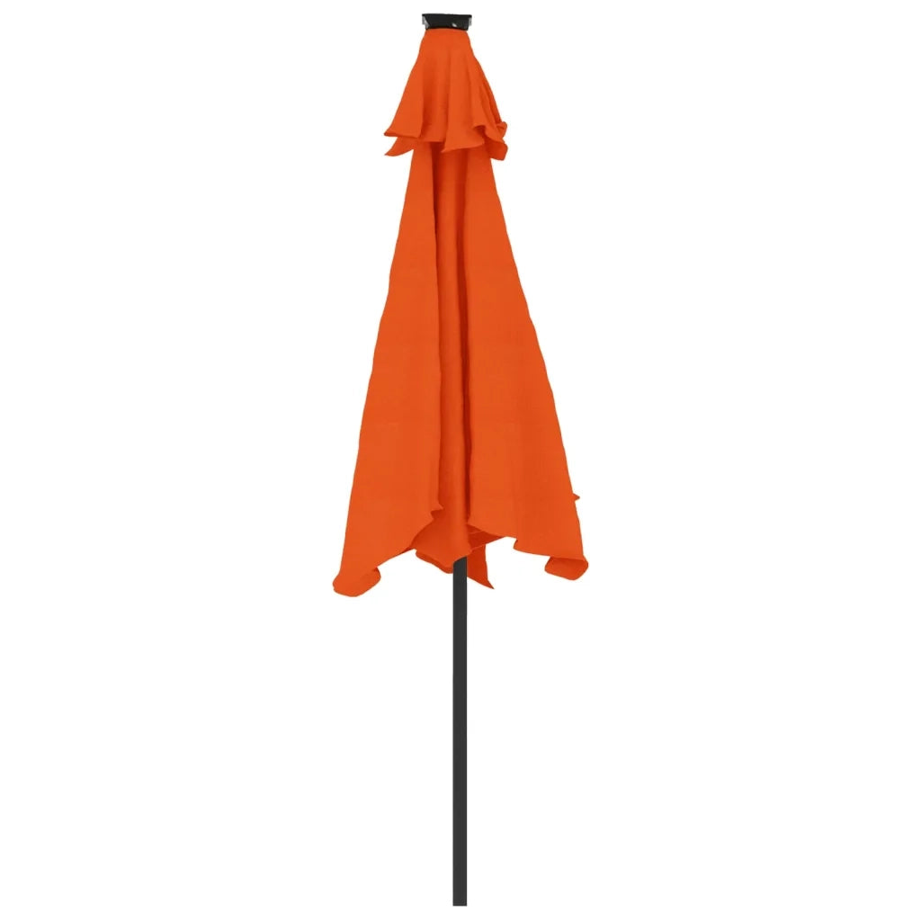 Ombrellone Giardino LED Palo Acciaio Terracotta 225x225x212 cm 4005071