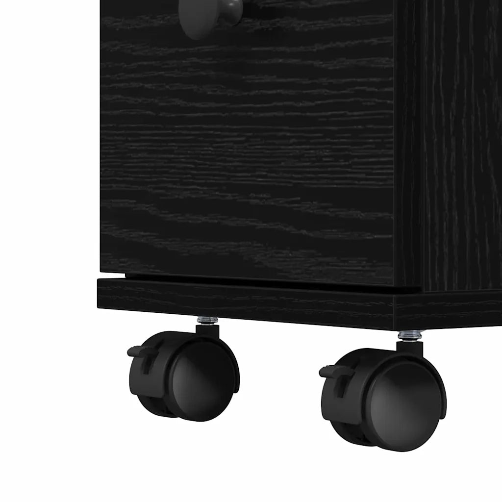 Set di mobili per il bagno Rovere Nero 33 x 23 x 65 cm 869062