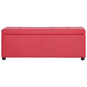 Panca con Vano Portaoggetti 116 cm Rosso in Similpelle 281314