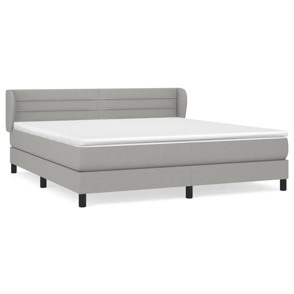 Giroletto a Molle con Materasso Grigio Chiaro180x200 cm Tessuto 3126341