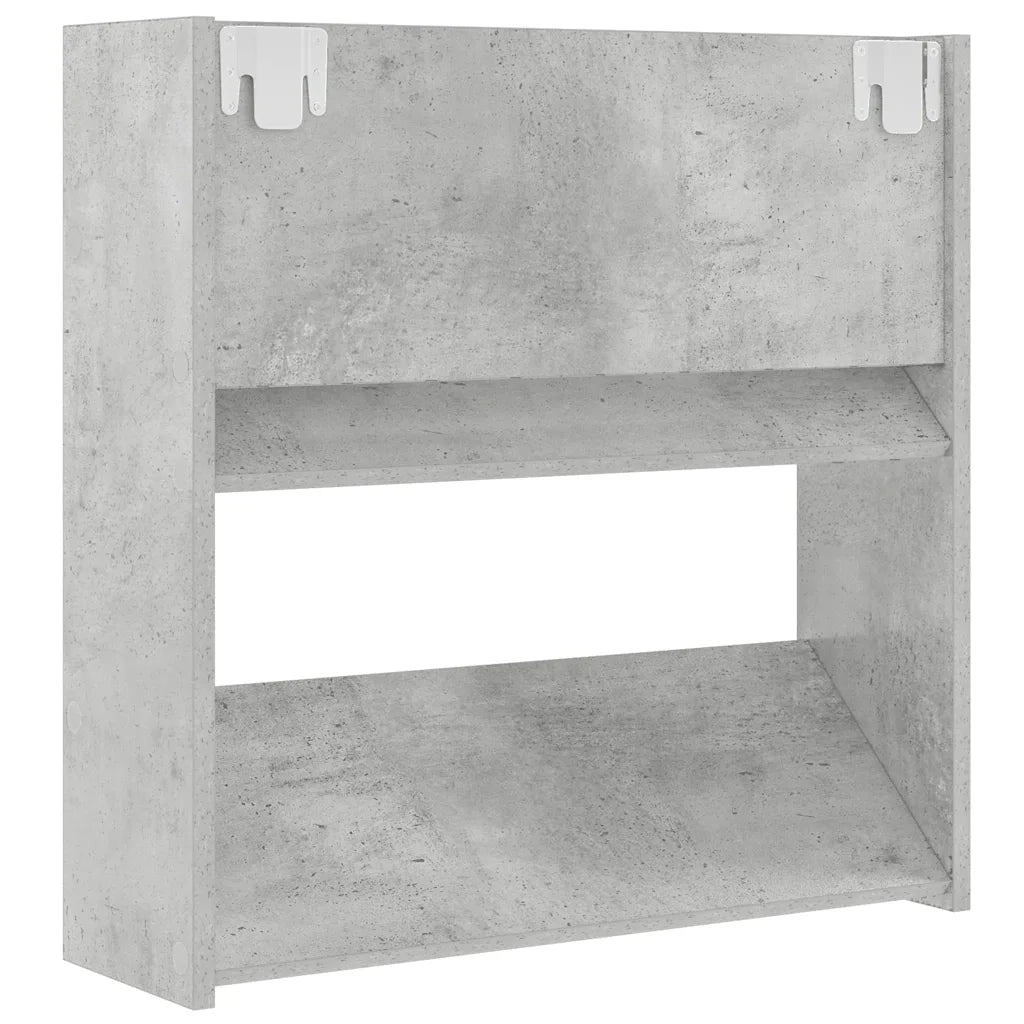 Scarpiera a Muro Grigio Cemento 60x18x60cm in Legno Multistrato 806726