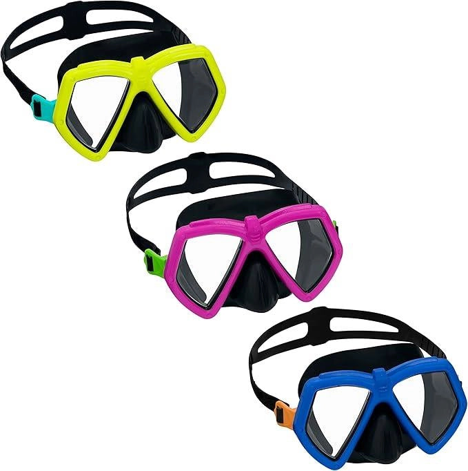 BESTWAY MASCHERA SUBACQUEA EVERSEA CON PROTEZIONE UV PER BAMBINI DAI 7ANNI + COLORI ASSORTITI