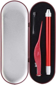 Kit di rimozione cerume in acciaio inossidabile per bambini con selezione delicata e set di pulizia orecchie (rosso)