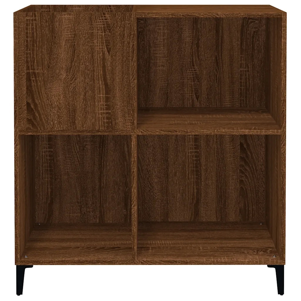Mobile Porta Dischi Rovere Marrone 84,5x38x89 Legno Multistrato 832004