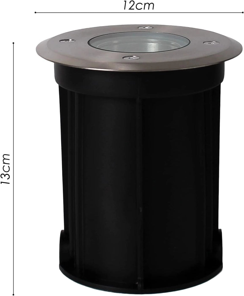 Faretto calpestabile tondo da incasso a terra GU10 IP65 – segnapasso per esterno giardino e vialetti