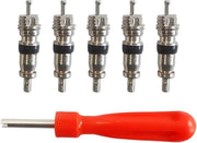 Set di strumenti per rimuovere valvole - riparazione valvole di scarico - rimuovitore valvola - sostituzione di un impianto di scarico - valvole di stantuffo - bicicletta.