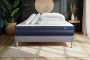 Pacchetto letto completo - Materasso 200x200cm + Box spring con doghe (kit) + 2 cuscini + Piumino - Actiflex Tech