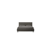 Letto imbottito Matrimoniale 160x200 cm Adele - Con rete,Microfibra,Grigio