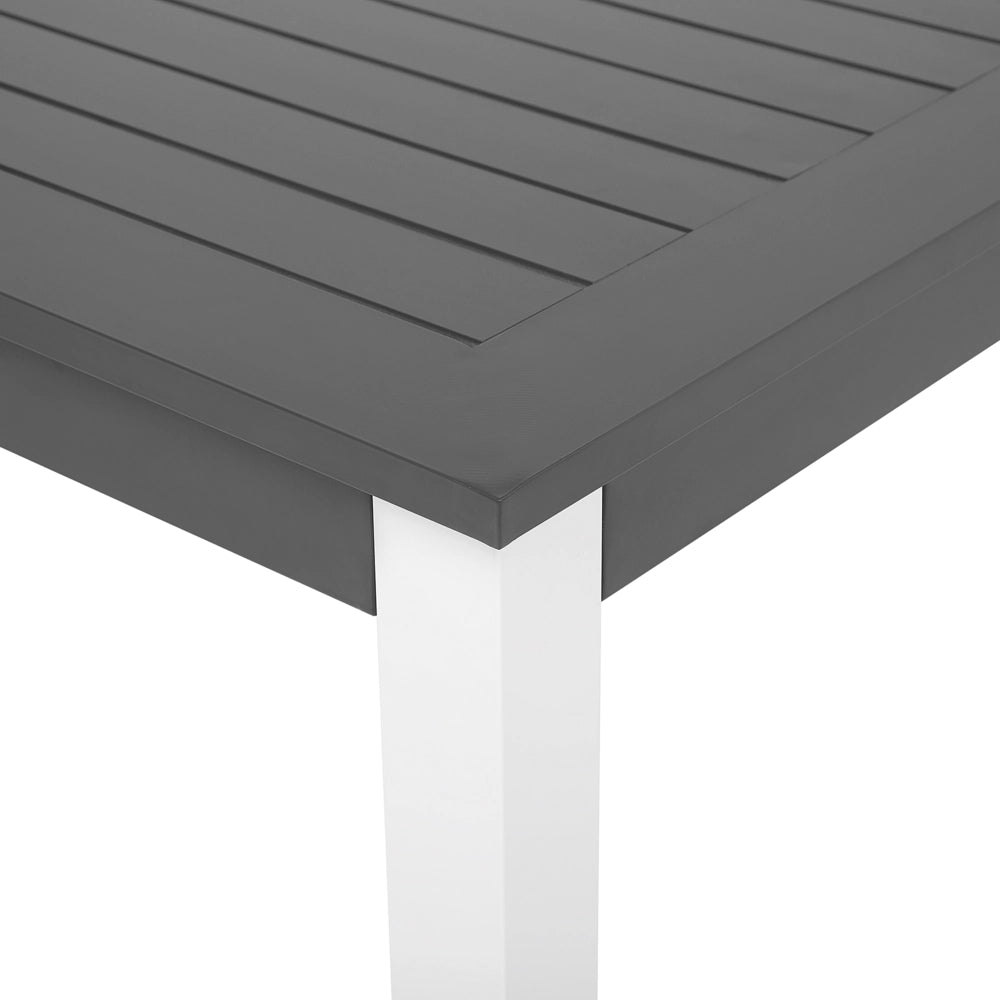 Tavolo da giardino Alluminio grigio 75 x 168 / 248 x 100 cm Piano allungabile Tavolo da pranzo per esterni