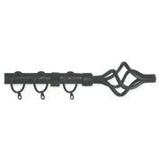 KIT BASTONE TENDA TWIST 120-210CM NERO/ARGENTO