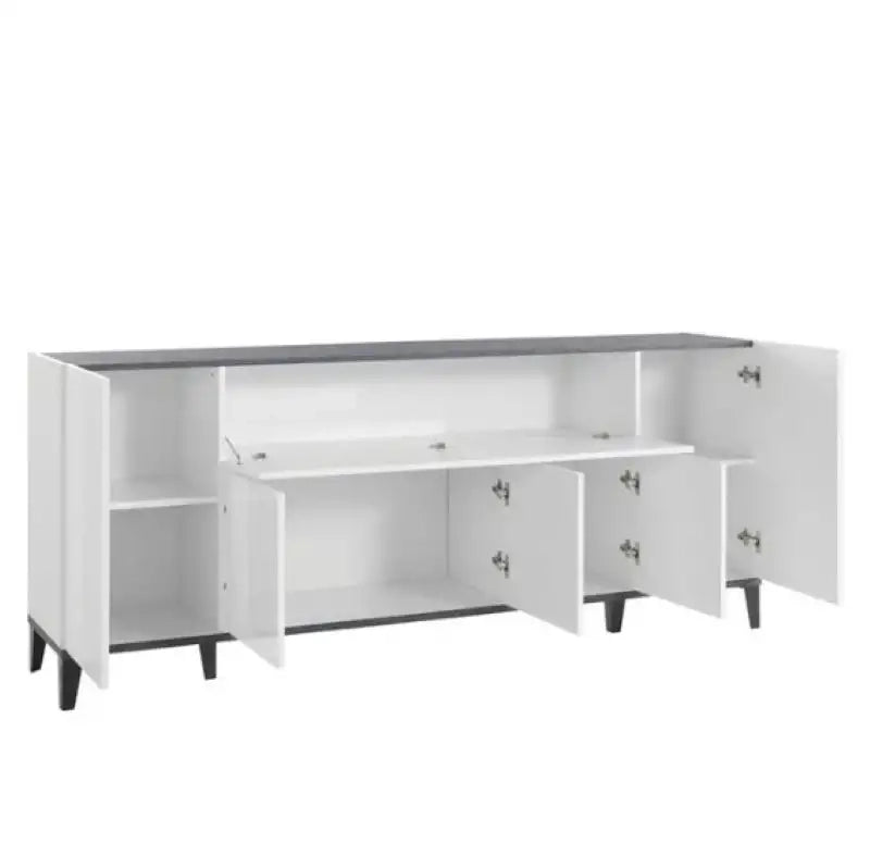 Credenza 200x40cm design 5 ante vano a ribalta ingresso soggiorno Stephanie