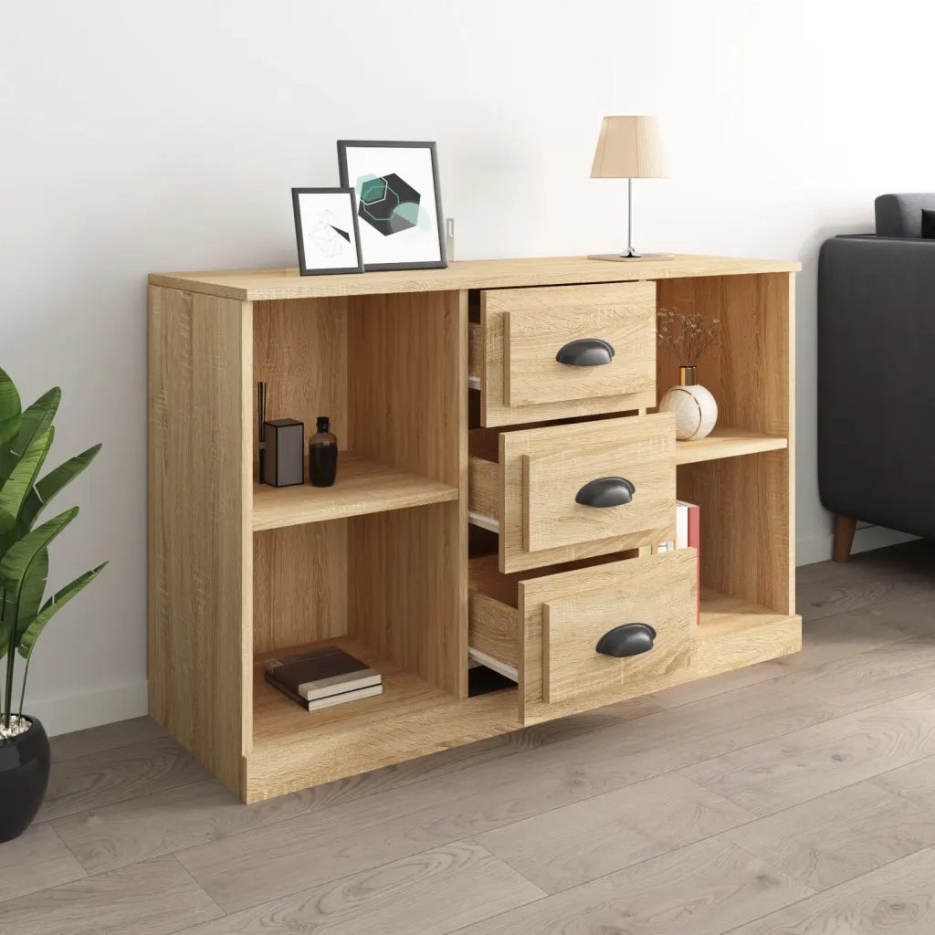 Credenza Rovere Sonoma 104,5x35,5x67,5 cm in Legno Multistrato 816235