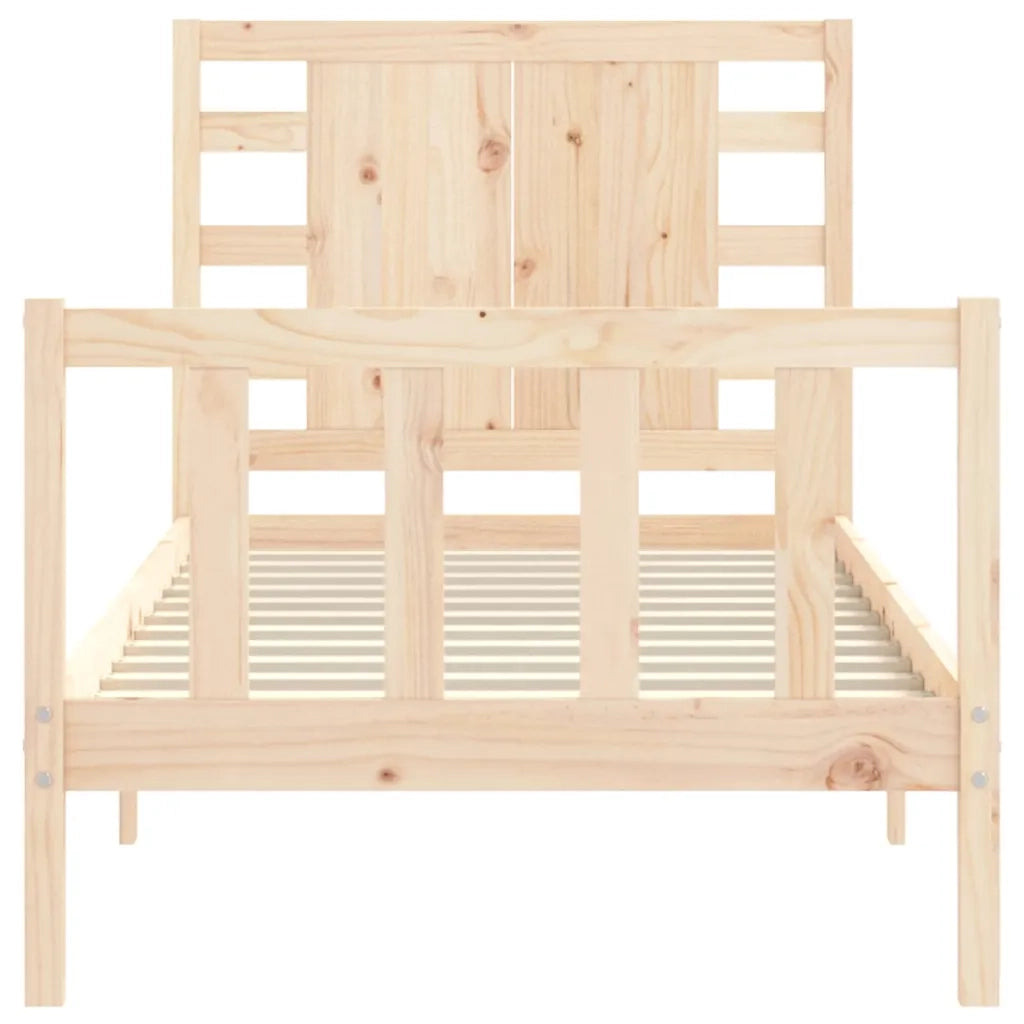 Giroletto senza Materasso-Struttura Letto 90x200 cm in Legno Massello di Pino 822386
