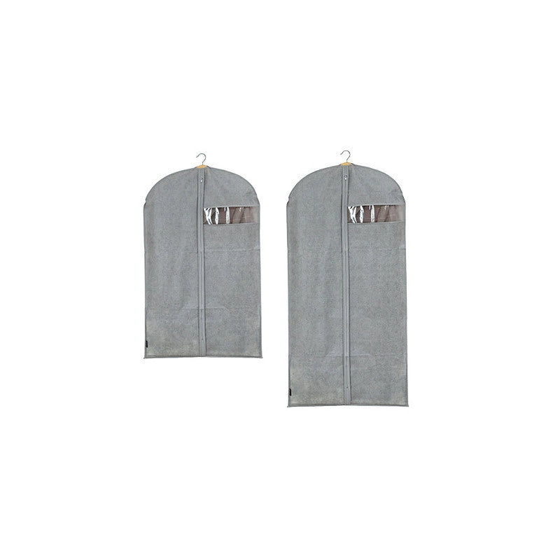 Custodia per cappotti in TNT Stone 60×135 cm con zip e finestra – DOMO LIVING