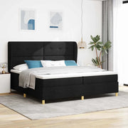 Letto a molle con materasso Nero 200 x 200 cm Tessuto 3340776