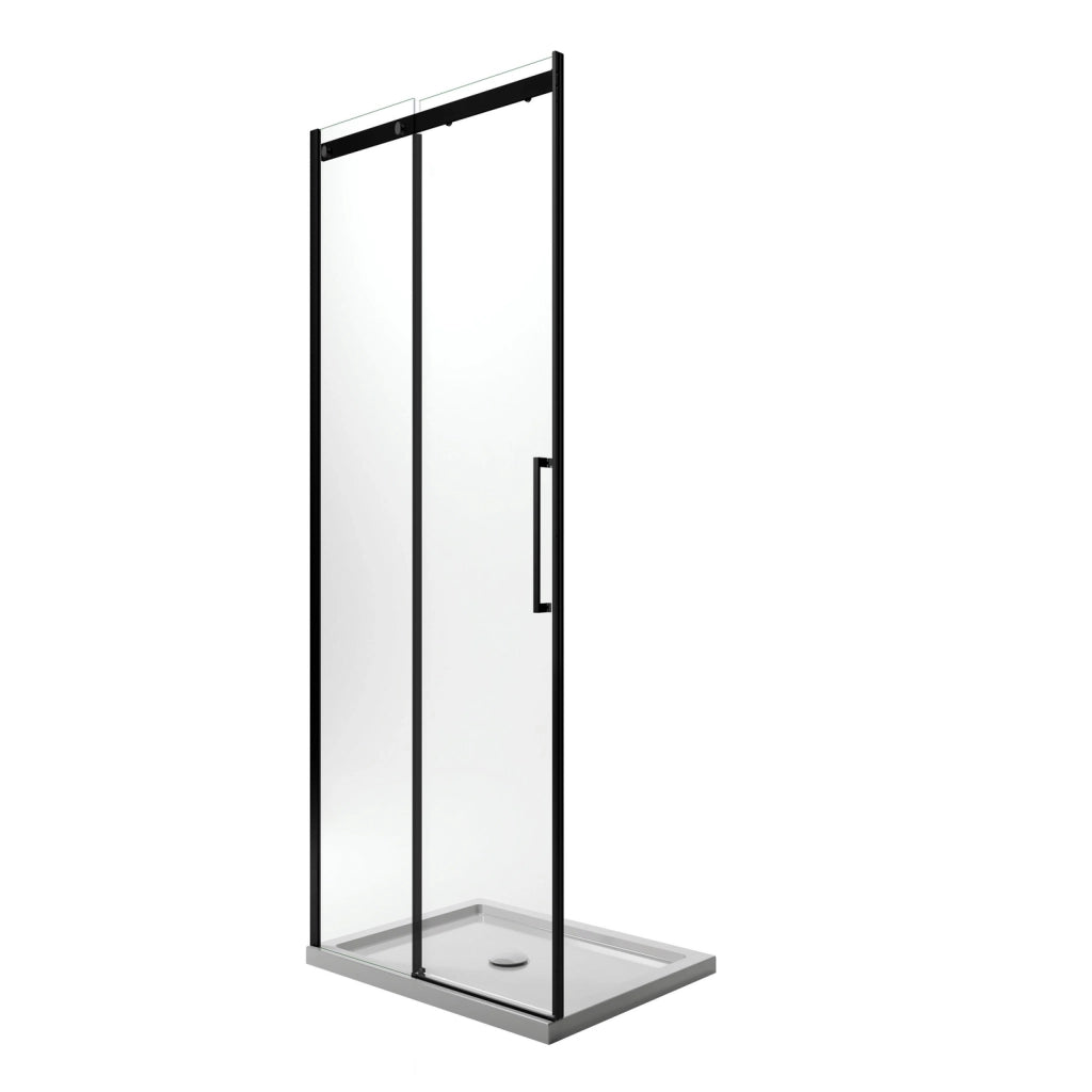 Porta Doccia 100 CM 198 CM Vetro Trasparente 8 MM Versione Sinistra mod. Prime Black