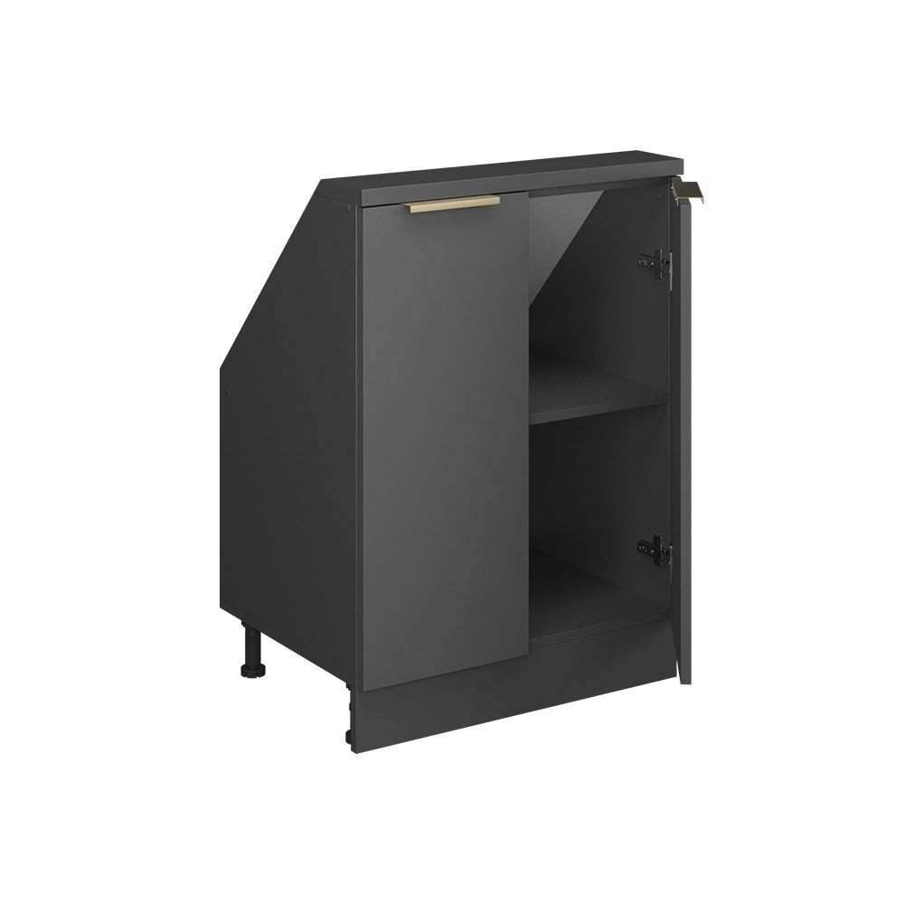 Mobile sottotetto Rion Antracite-oro/Antracite 60 x 83.8 cm con 2 porte Vicco