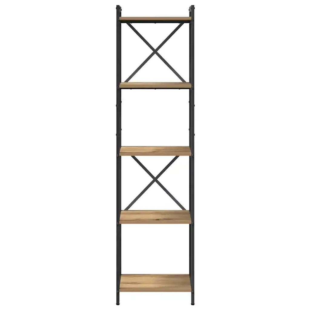 vidaXL Libreria rovere artigianale 40 x 30 x 153 cm Legno multistrato
