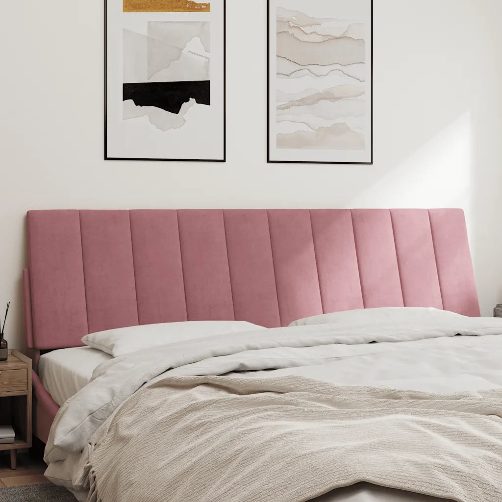 Cuscino Testiera Hanko Rosa 180 cm in Velluto CFW5616692