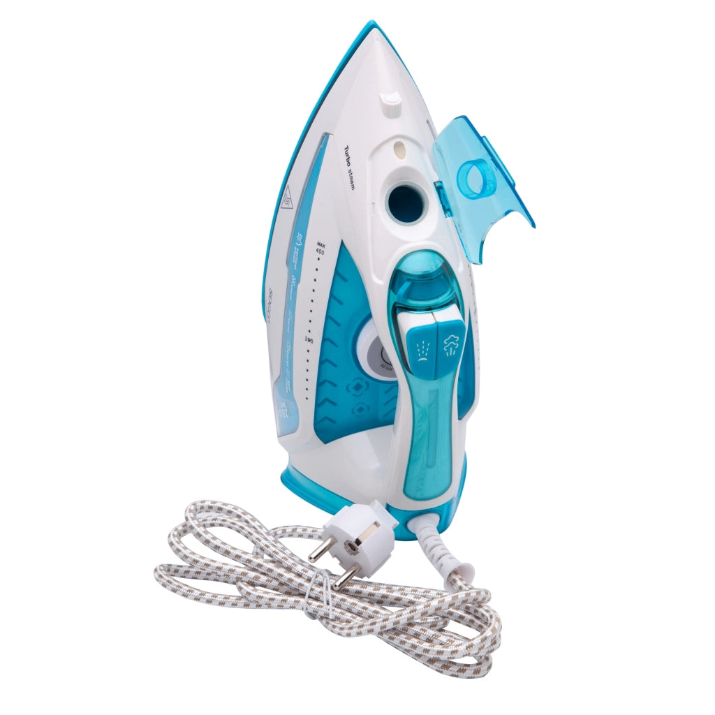 Ferro da stiro a vapore con caldaia 2800W, serbatoio 300ml, piastra ceramica anticalcare, stiratura verticale - SOGO