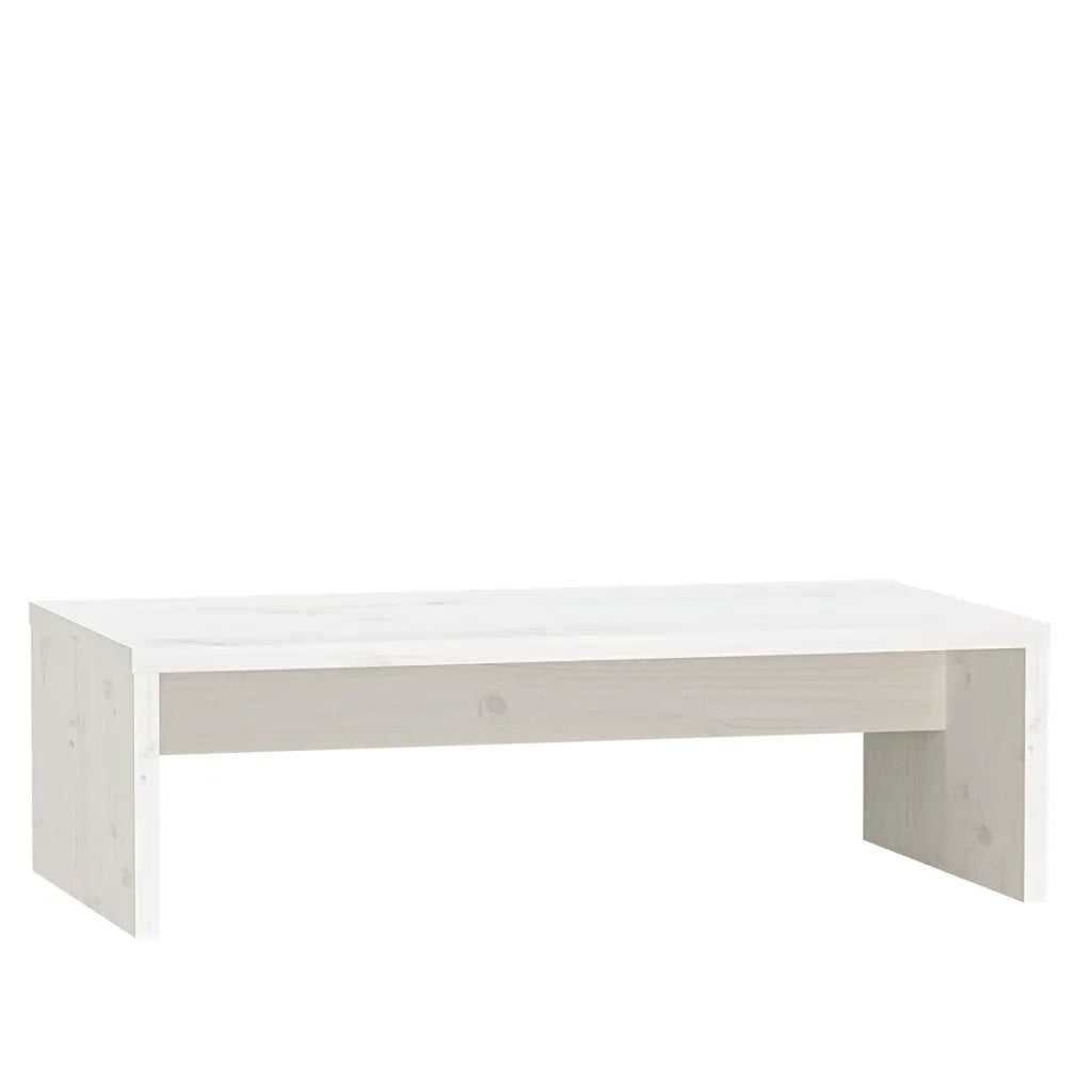 Supporto per Monitor Bianco 50x27x15 cm Legno Massello di Pino 813925