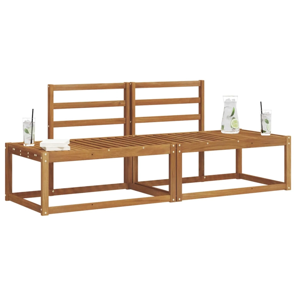 Set di divani da esterno 2 pcs Naturale 182,5 x 63 x 73 cm
