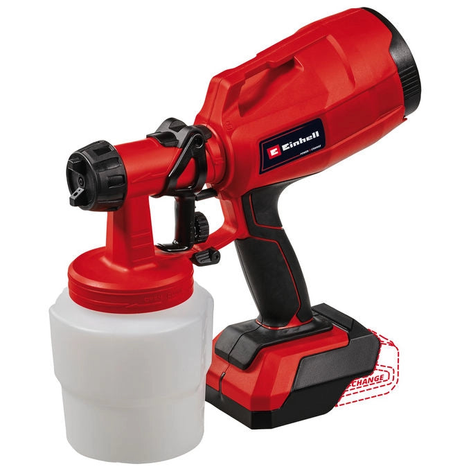 Einhell TC-SY 18-60 LI-SOLO Power X-Change Pistola a Spruzzo a Batteria 18V 650 ml-min Ugelli 2,0 mm e 2,5 mm Senza Batteria