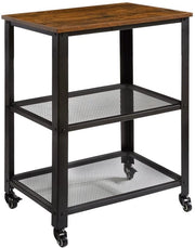 Carrello da servire con 3 piani - carrello per cucina e soggiorno - stile industriale - 60 x 40 x 81 cm