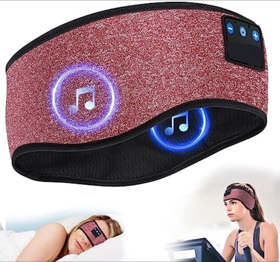 Cuffia da Sonno Bluetooth - Cuffia da Sonno per Capelli - Cintura da Sonno Bluetooth - Cintura da Sonno - Rosa