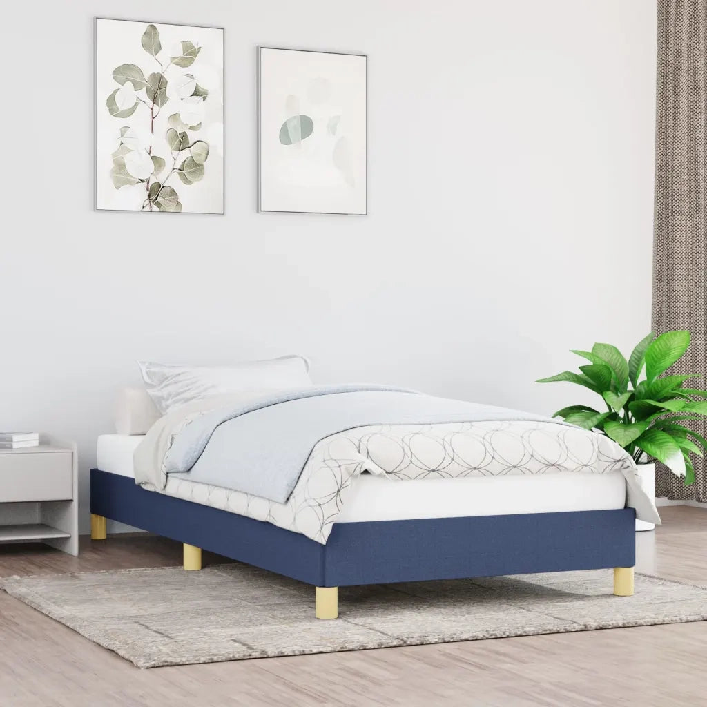 Giroletto senza Materasso-Struttura Letto Blu 90x200 cm in Tessuto 855529