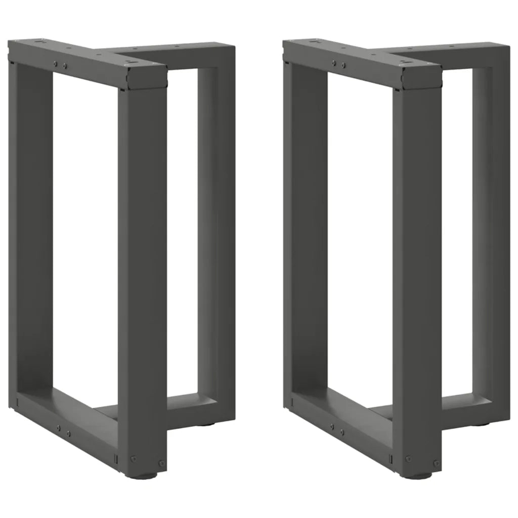 Gambe per tavolo da pranzo a forma di T 2 pz Antracite 60x35x(72-73) cm Acciaio