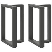 Gambe per tavolo da pranzo a forma di T 2 pz Antracite 60x35x(72-73) cm Acciaio