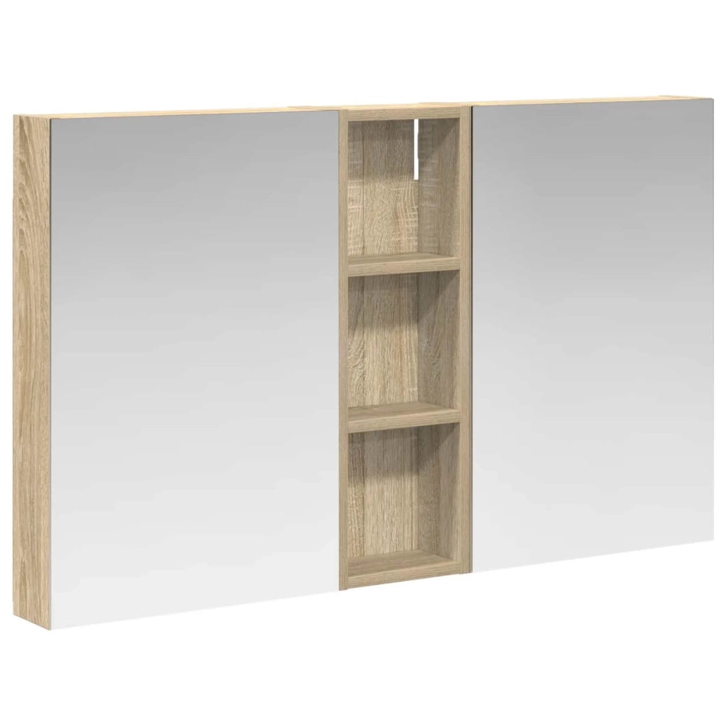 Set di Armadi da Bagno con porta 3 pcs 100 x 10,5 x 60,5 cm 3403698
