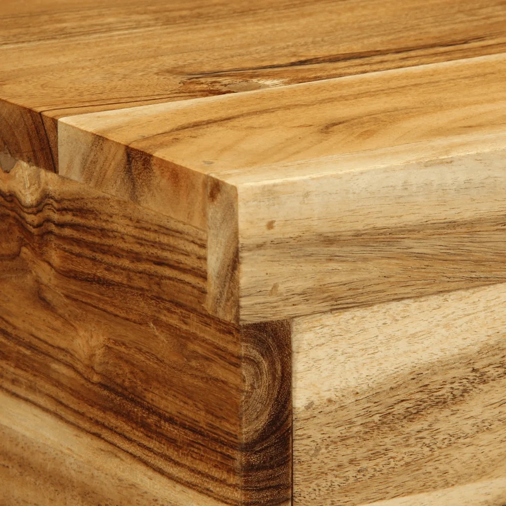 Comodino a Parete in Legno Massello di Acacia 4017454